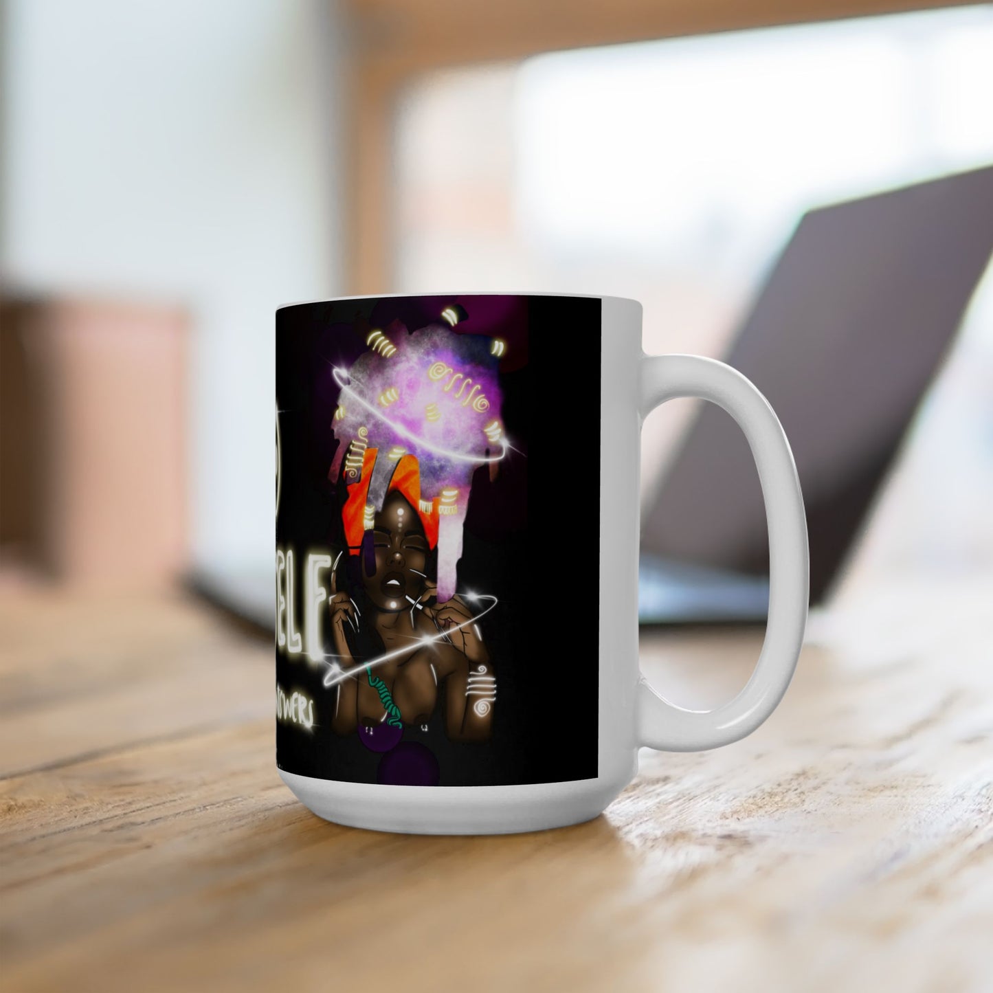 Call 1-800-kNow-Yoself Neon Psychic Ceramic Mug (11oz/15oz)