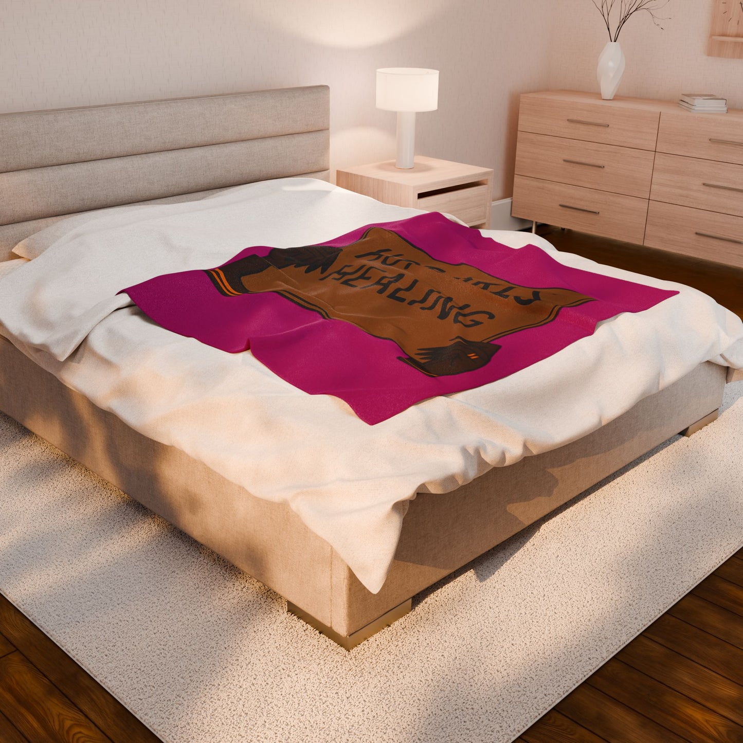 Velveteen Plush Blanket — "Hot Girls Healing" Empowerment Throw