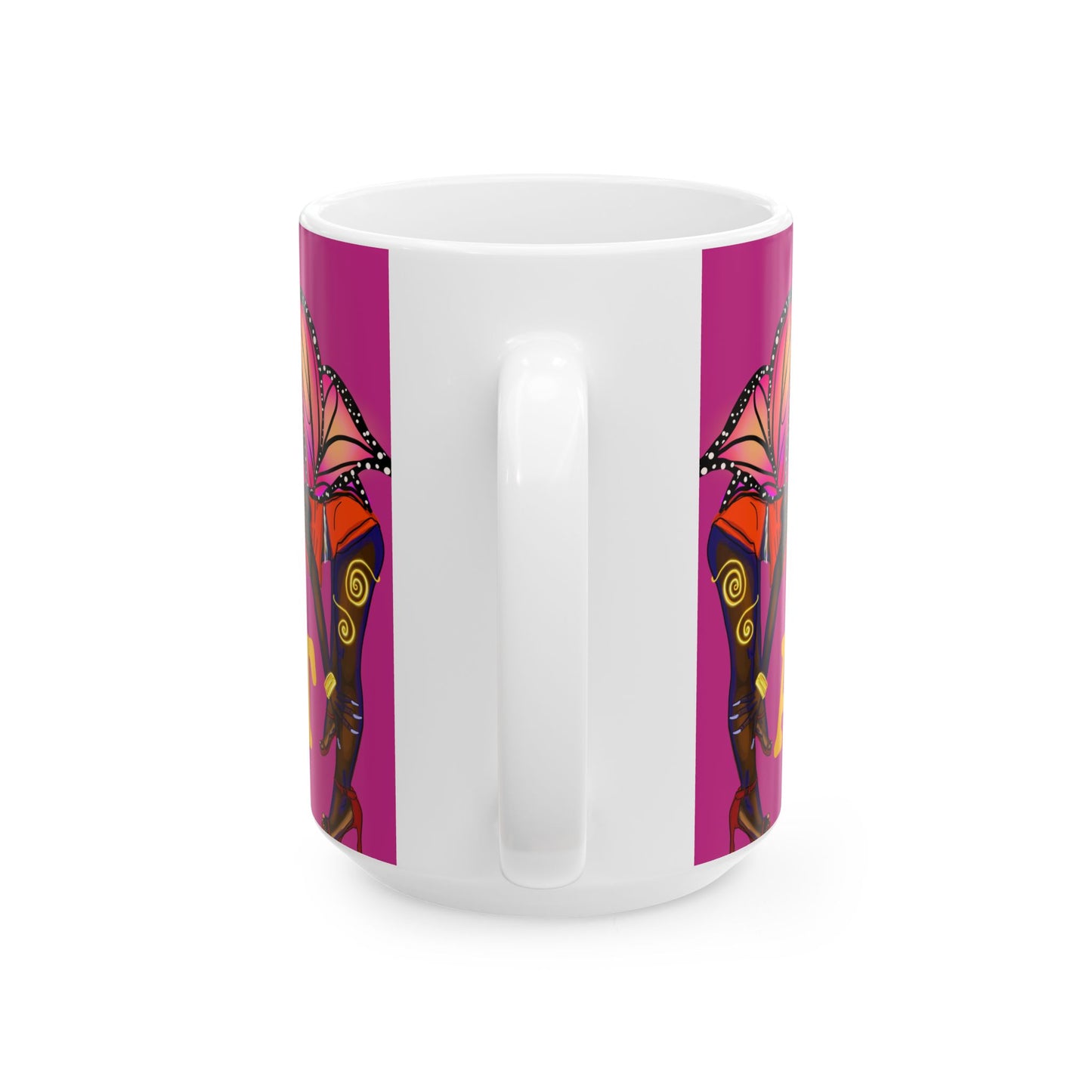 Mug — "Don't Chase Attraction" Colorful Butterfly Ceramic Coffee Mug (11oz/15oz)