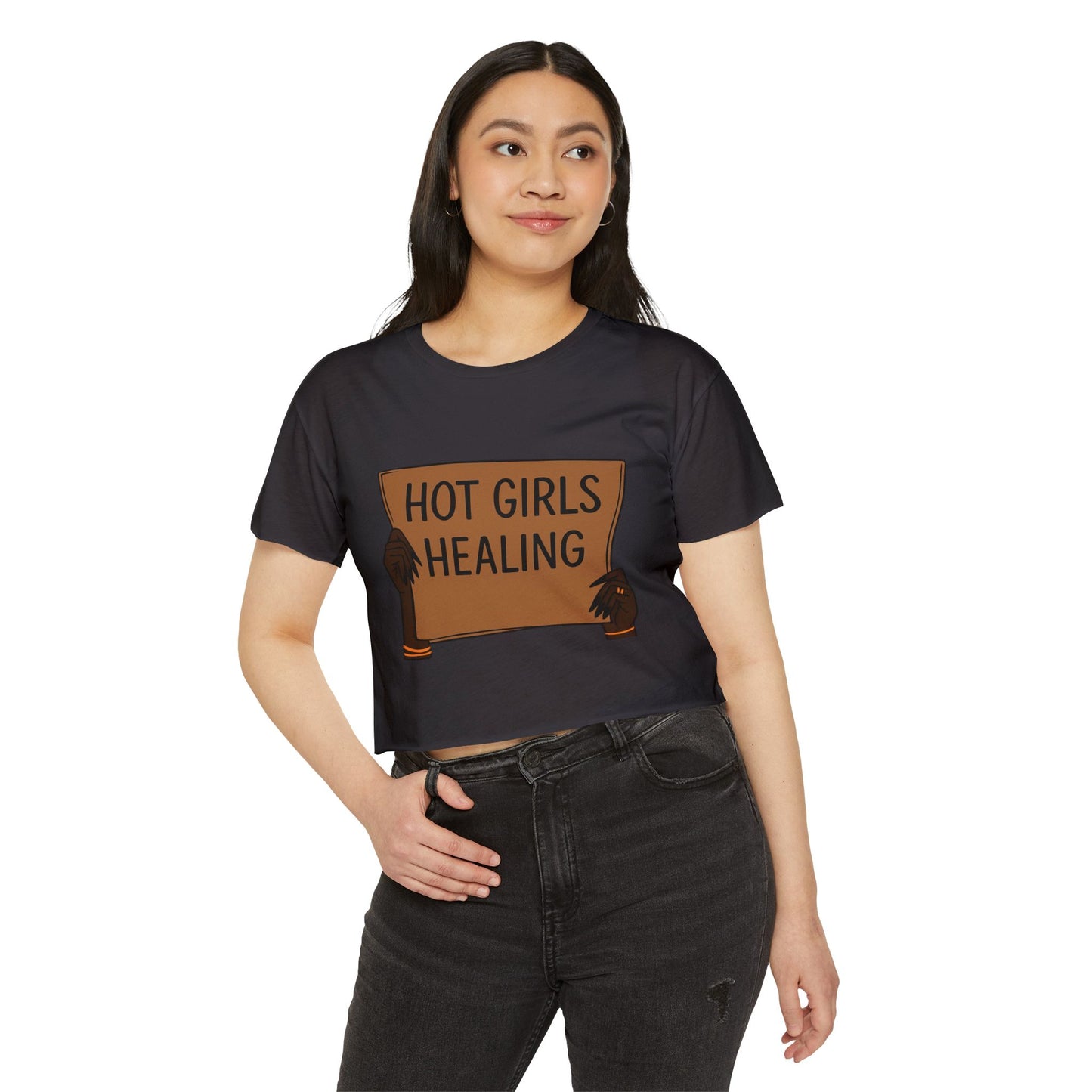 Hot Girls Healing Crop Top — Empowerment Festival Tee