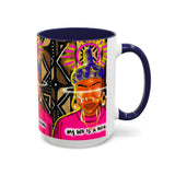 Coffee Mug — "My Life Is a Ritual" Neon Buddha Art Mug