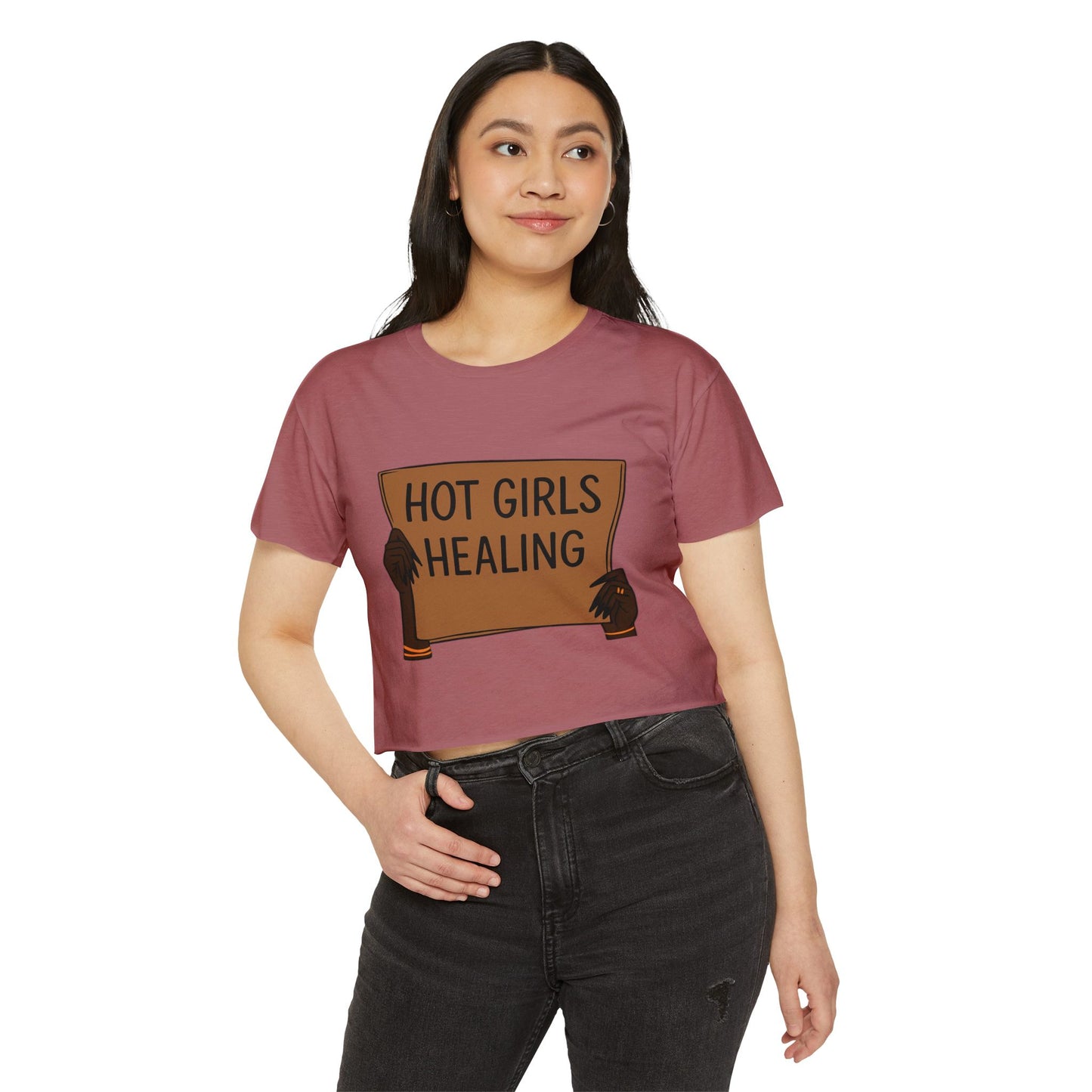 Hot Girls Healing Crop Top — Empowerment Festival Tee
