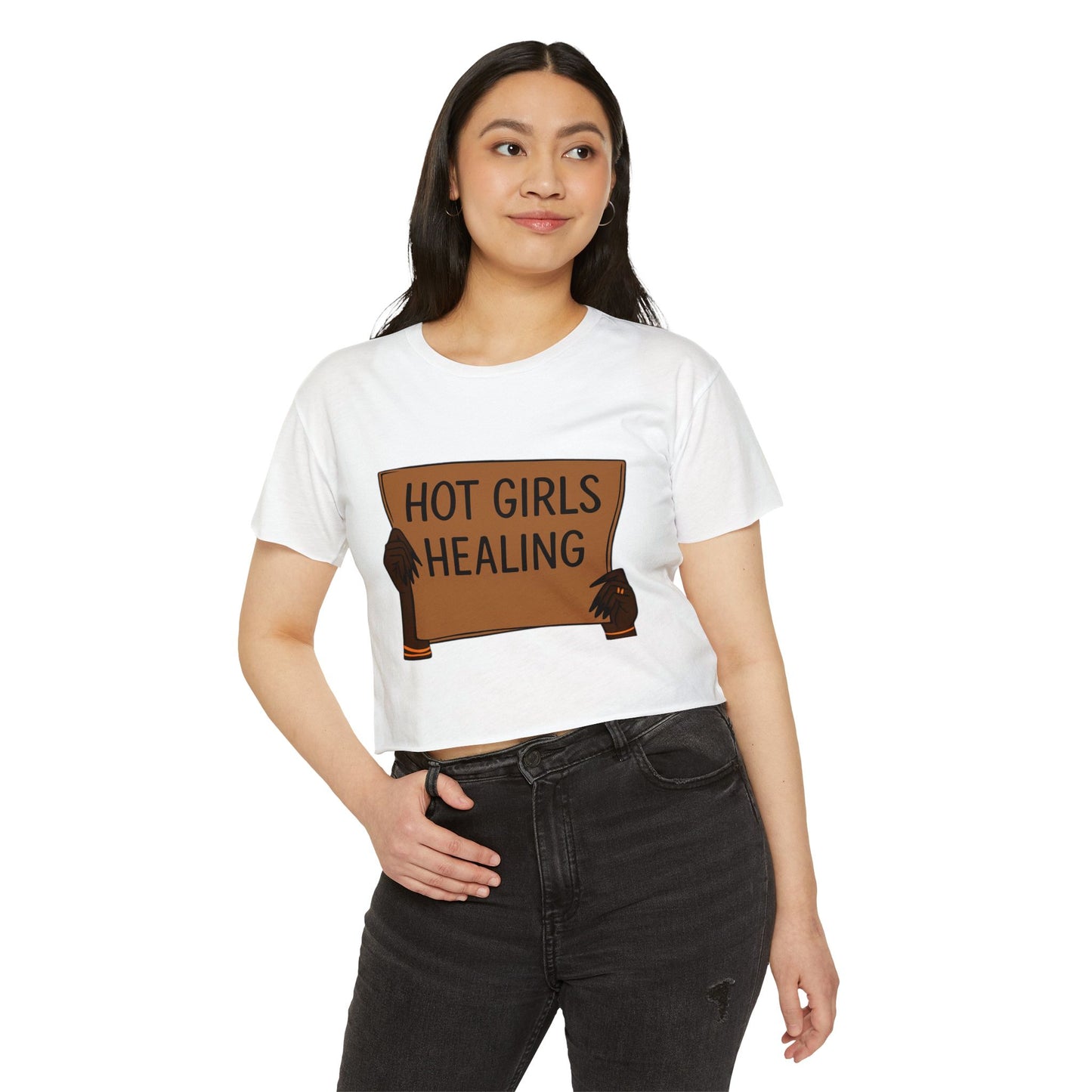 Hot Girls Healing Crop Top — Empowerment Festival Tee