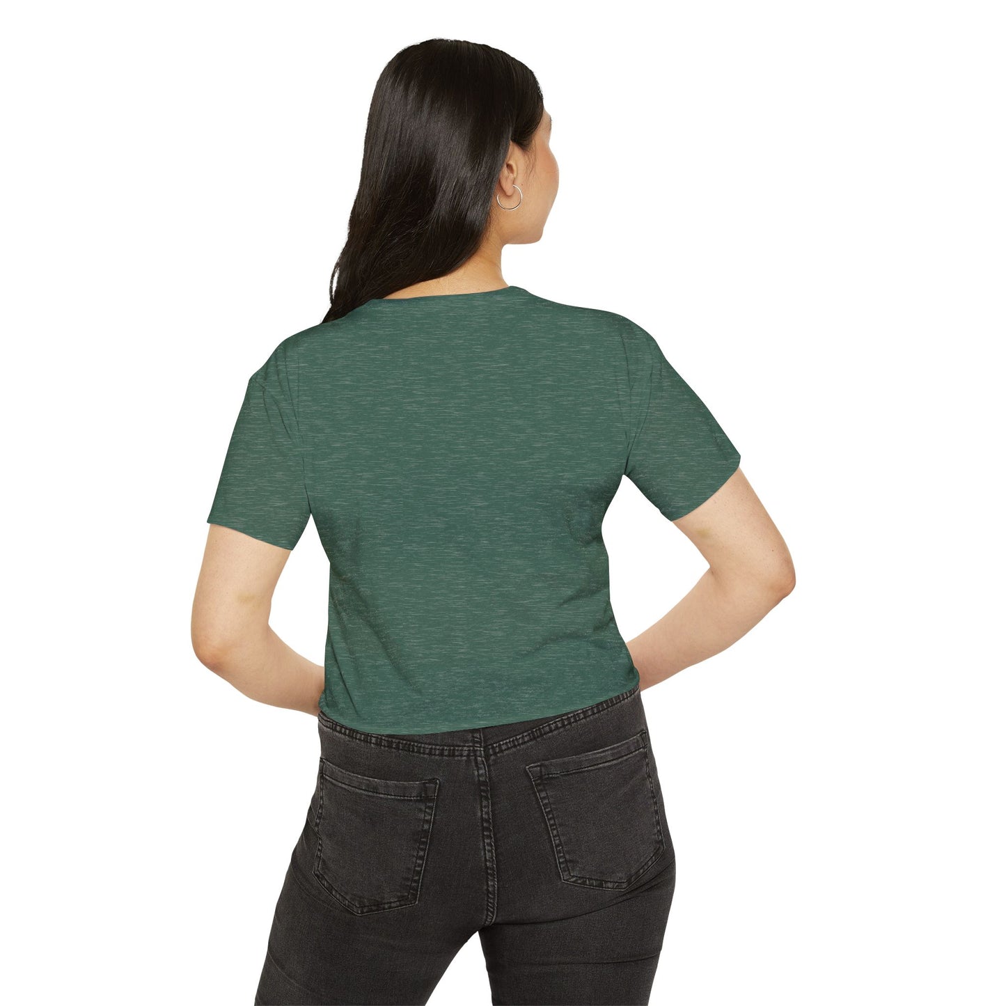 Festival Crop Top – "Holistic Hoochie University" Retro Pinup Graphic