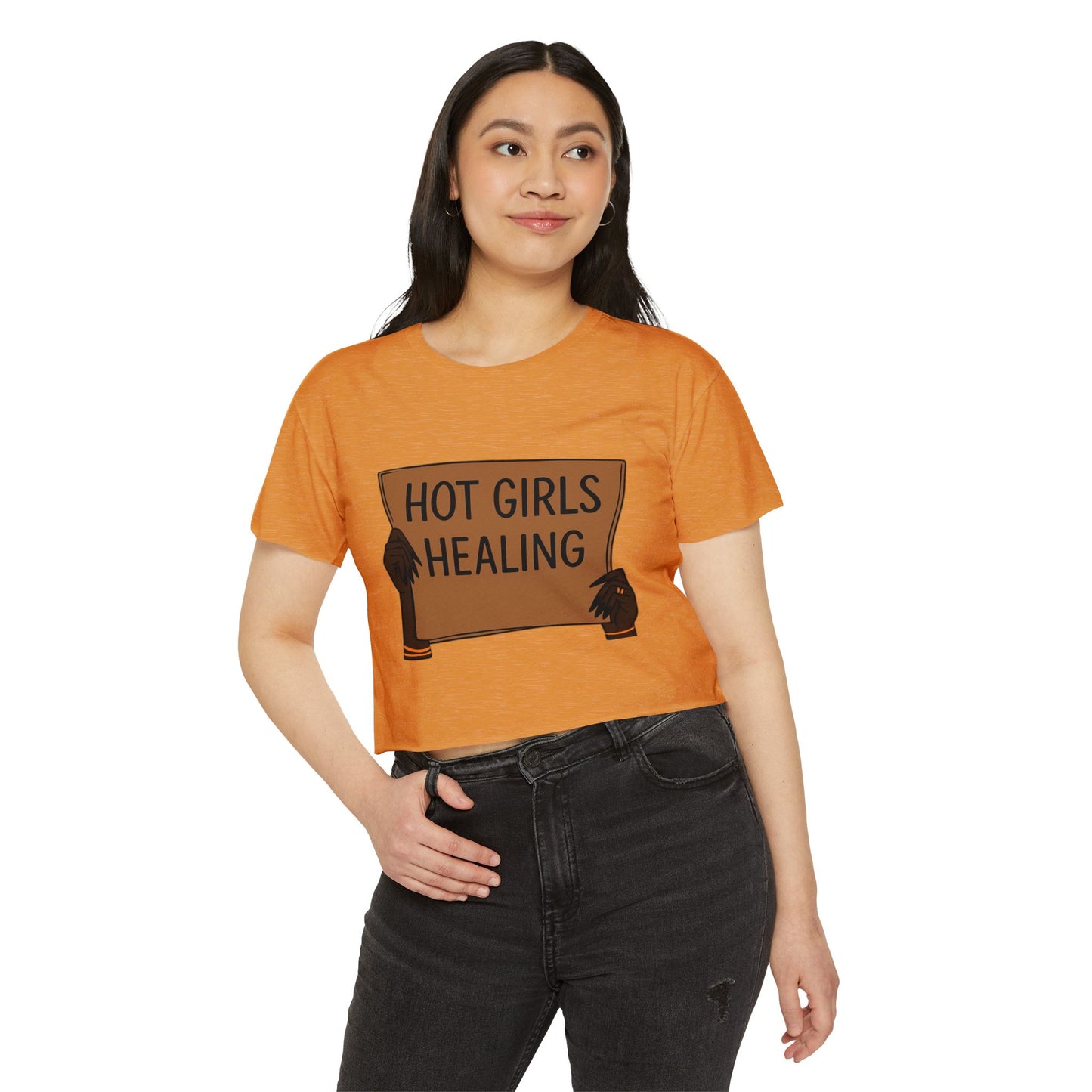 Hot Girls Healing Crop Top — Empowerment Festival Tee