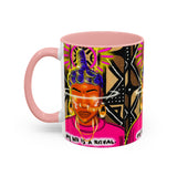 Coffee Mug — "My Life Is a Ritual" Neon Buddha Art Mug
