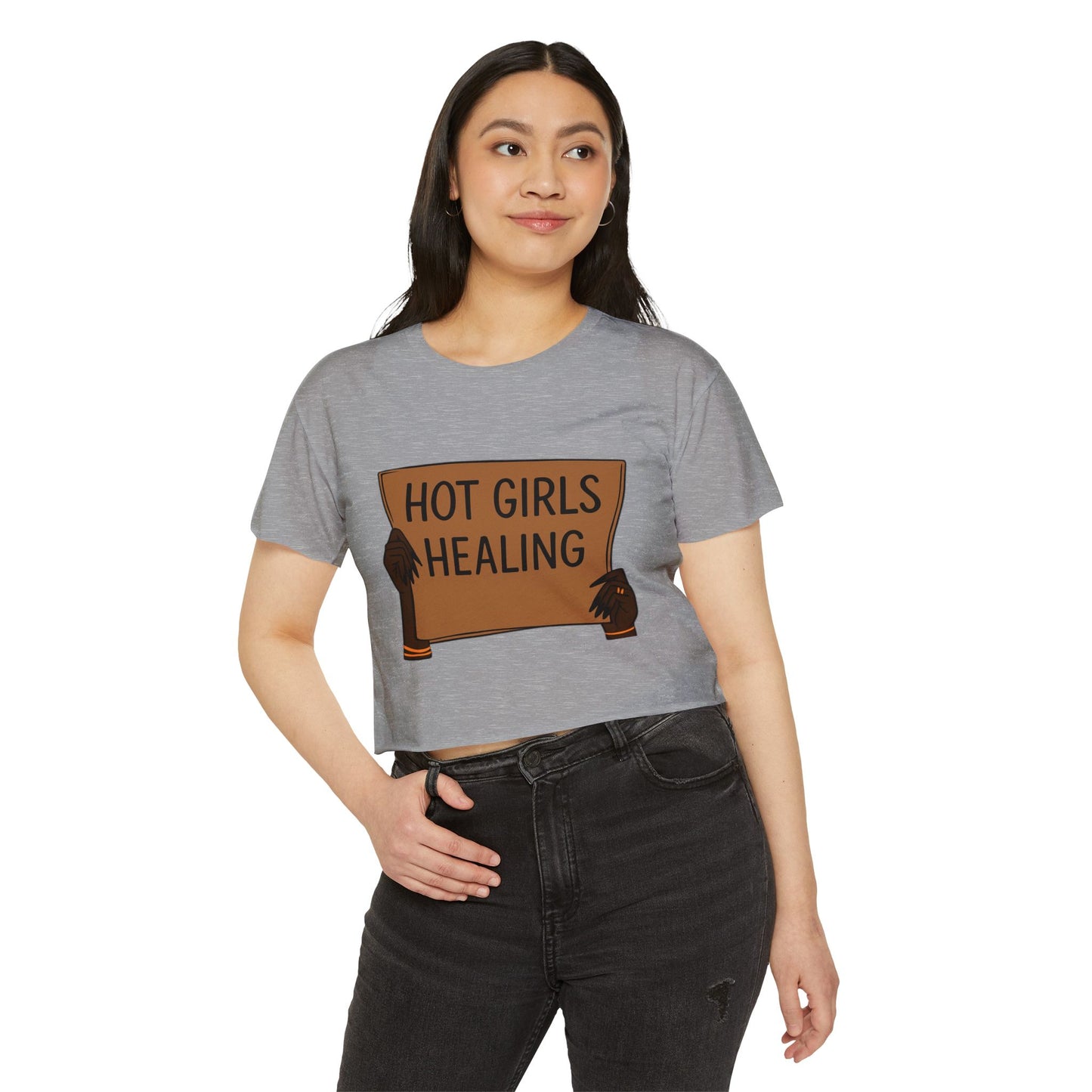 Hot Girls Healing Crop Top — Empowerment Festival Tee