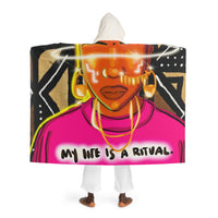 Hooded Sherpa Fleece Blanket