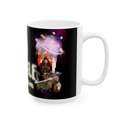 Call 1-800-kNow-Yoself Neon Psychic Ceramic Mug (11oz/15oz)