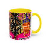 Coffee Mug — "My Life Is a Ritual" Neon Buddha Art Mug