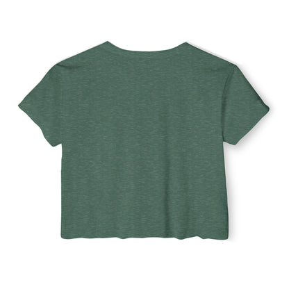 Festival Crop Top – "Holistic Hoochie University" Retro Pinup Graphic