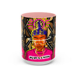 Coffee Mug — "My Life Is a Ritual" Neon Buddha Art Mug