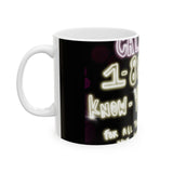 Call 1-800-kNow-Yoself Neon Psychic Ceramic Mug (11oz/15oz)