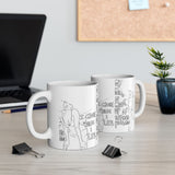 Ceramic Mug — Minimal Line Art Woman with Quote: “I choose where I live”
