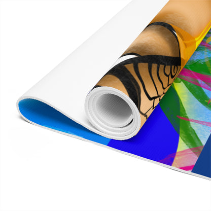 Boho Goddess Foam Yoga Mat — Vibrant Tropical Pin-Up Design