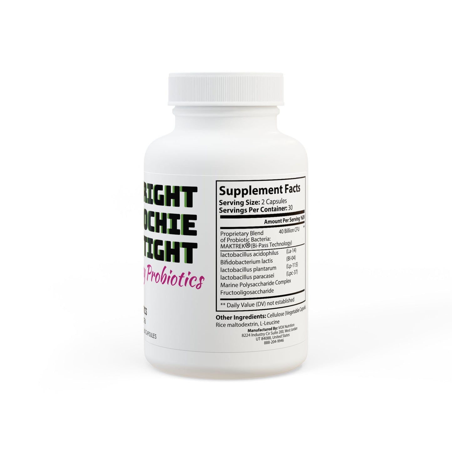 GUT RIGHT COOCHIE TIGHT Plant based Probiotics Supplement (60 Capsules)