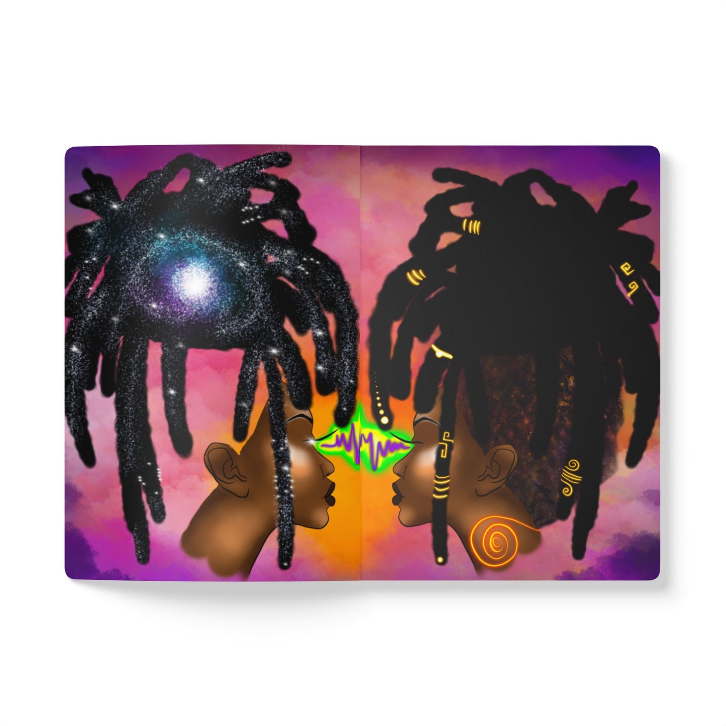 Holistic Hoochie University Softcover Journal — Afro-Goddess Affirmation Notebook