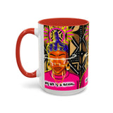 Coffee Mug — "My Life Is a Ritual" Neon Buddha Art Mug