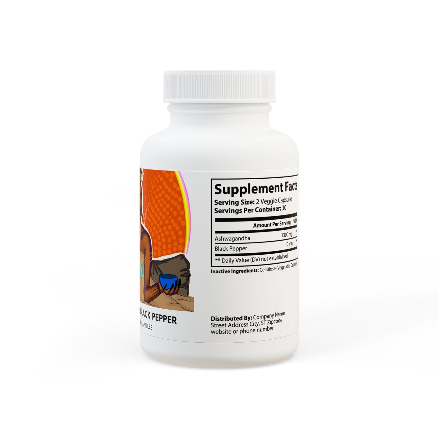 RELAXXXX HOOCHIE Ashwagandha and Black Pepper Supplement (60 capsules)