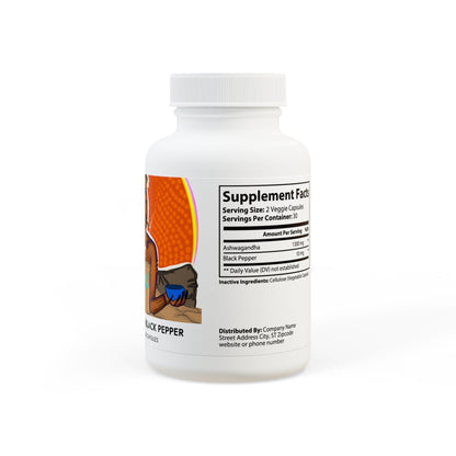 RELAXXXX HOOCHIE Ashwagandha and Black Pepper Supplement (60 capsules)