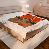 Plush Blanket — "Relax" Cozy Afrocentric Velveteen Throw
