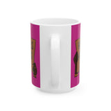 Ceramic Mug - "Hot Girls Healing" Empowerment Coffee Mug, Pink Feminist Gift (11oz & 15oz)