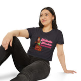 Festival Crop Top – "Holistic Hoochie University" Retro Pinup Graphic