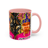Coffee Mug — "My Life Is a Ritual" Neon Buddha Art Mug