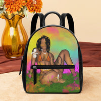 576. Unisex PU Leather Backpack