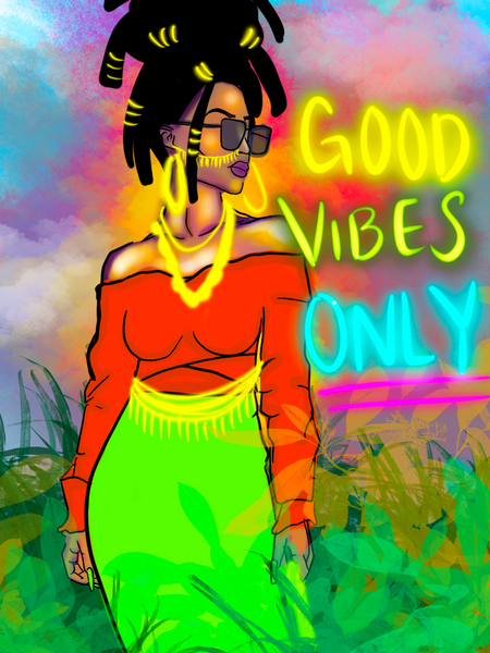 Good vibes canvas print