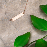 I am that I am Engraved Bar Chain Necklace