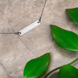 I am that I am Engraved Bar Chain Necklace