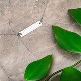 I am that I am Engraved Bar Chain Necklace