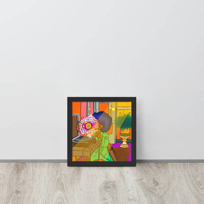 Framed poster