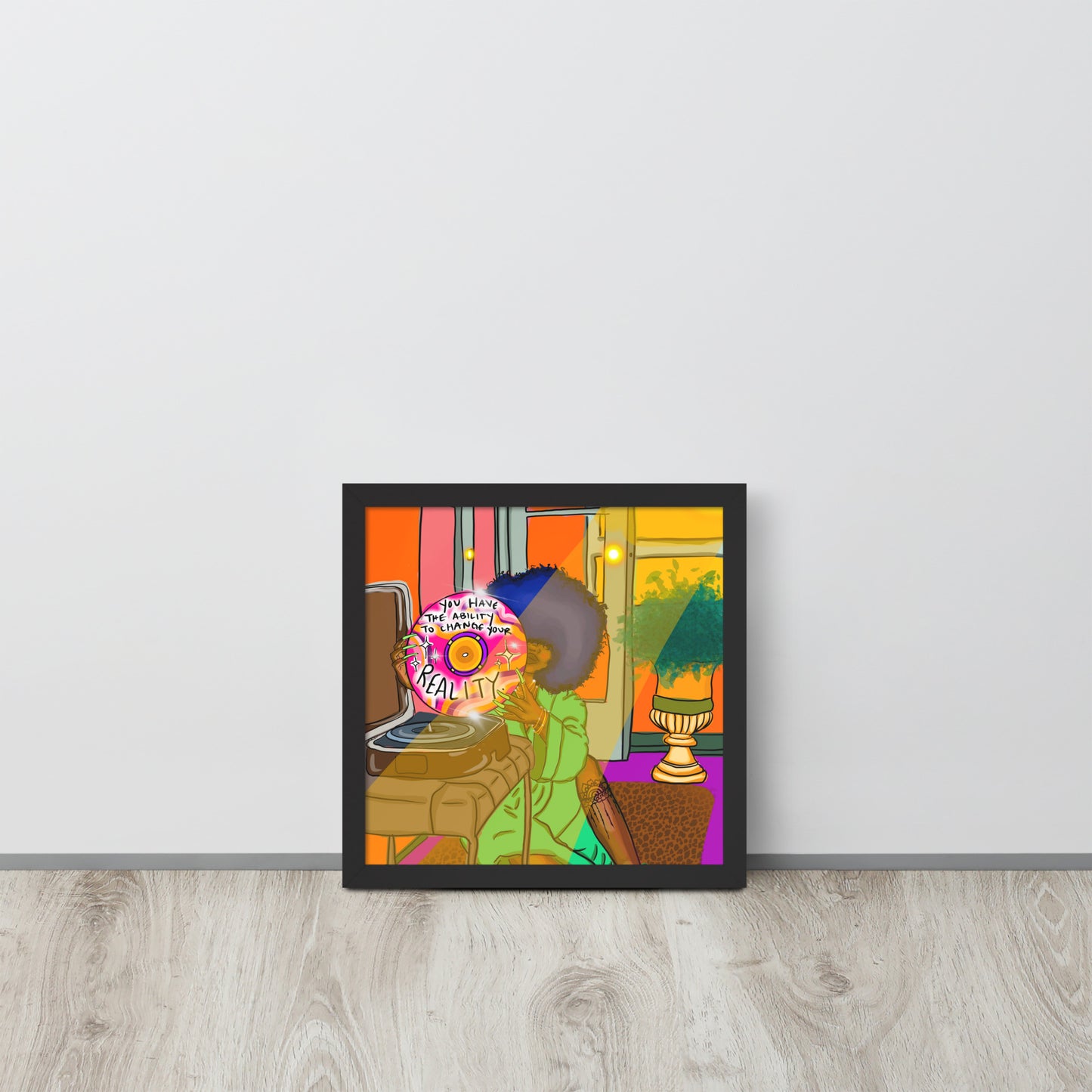Framed poster