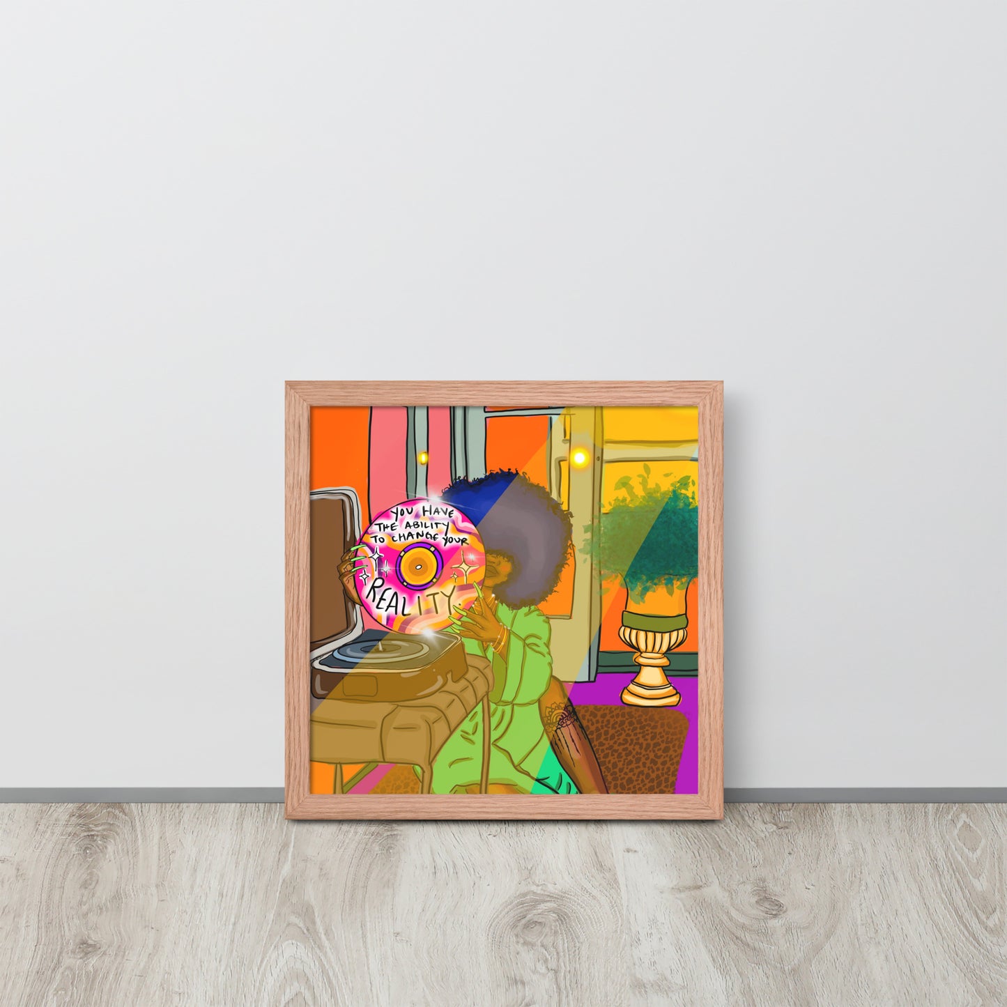 Framed poster