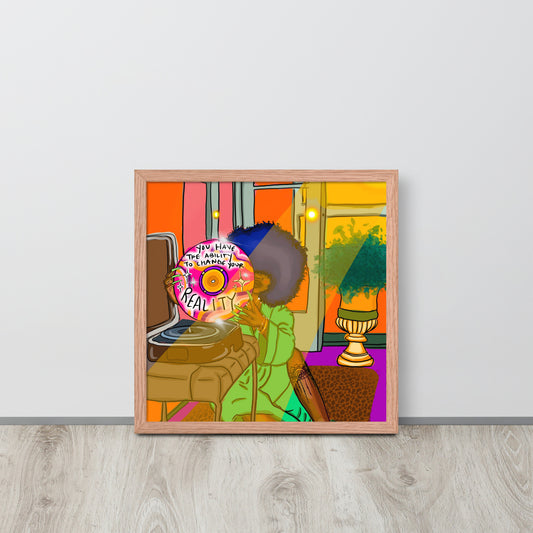 Framed poster