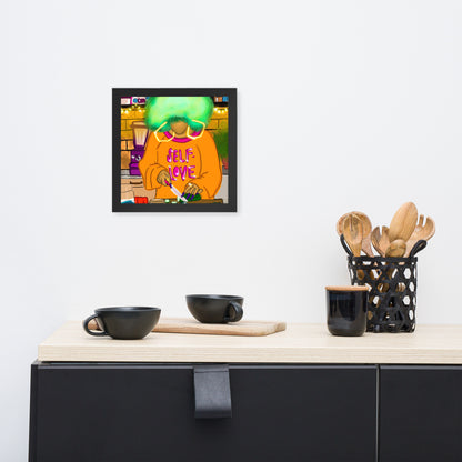 Framed photo paper poster
