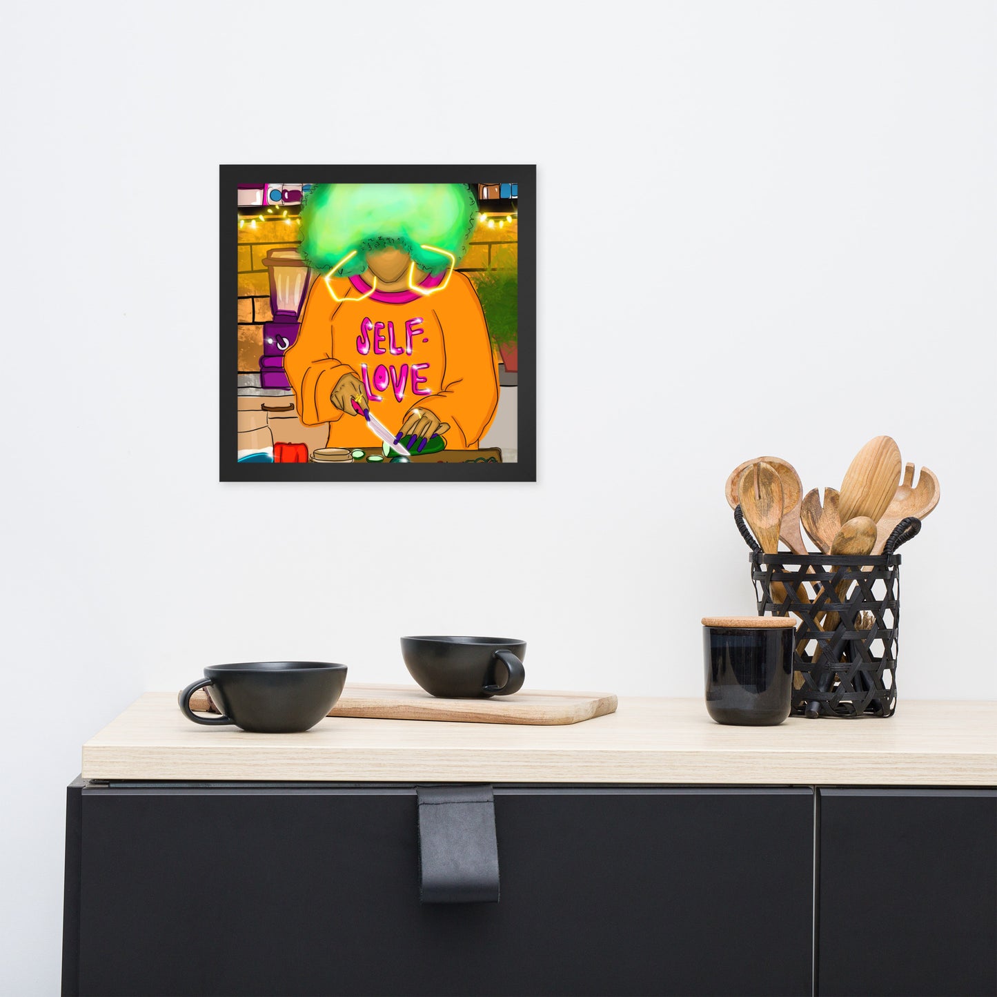 Framed photo paper poster