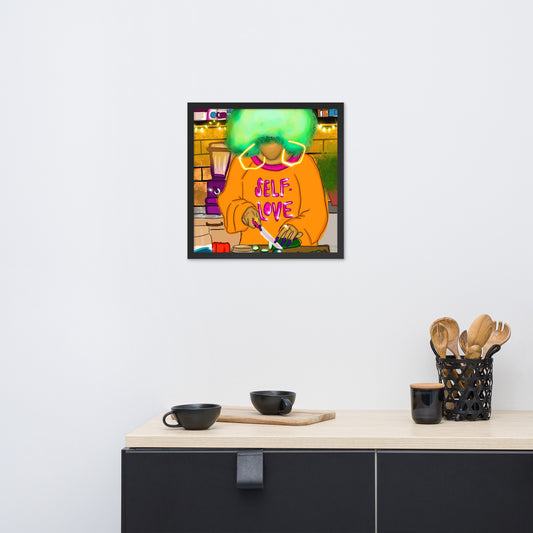 Framed photo paper poster